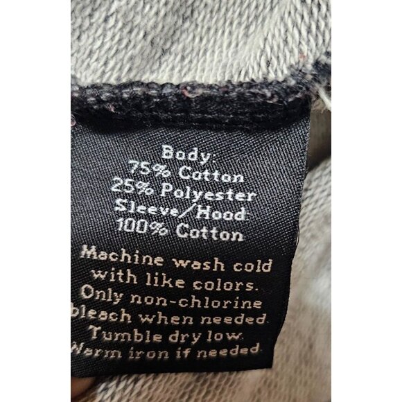 Rock & Republic Womens Medium Striped Black / Gray Full Zip Hooded Jacket Hoodie - Picture 12 of 14